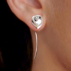 Sterling, Fashion, 925 sterling silver, threaderearring
