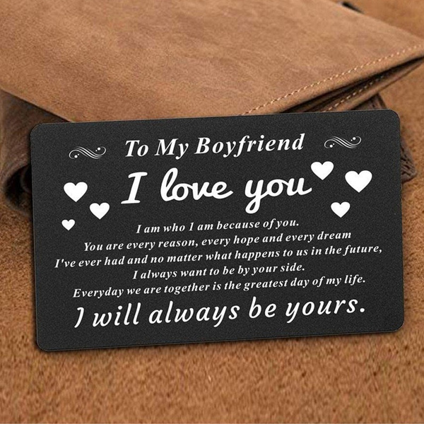 Aluminium Love Wallet Notes Love Card Valentines Day Love Note Partner 
