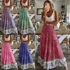 bohemia, high waist, beachskirt, Beach