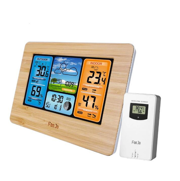 Color Weather Station Indoor/Outdoor Wireless Temperature Humidity Barometer