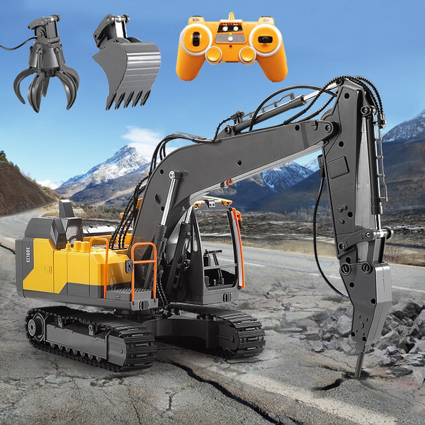 RC Excavator Remote Control Excavator 17 Channel 1/16 Scale 3 in 1 ...