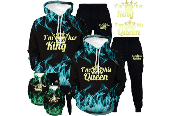 his queen and her king moletom com capuzs