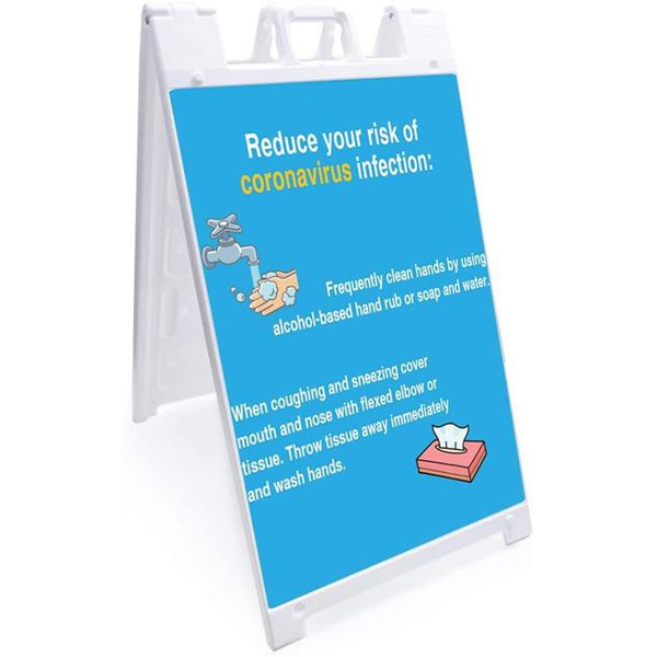 Virus Outbreak 18 x 24 Print Size Class Room Sidewalk Sign with Graphics On Each Side Protect Your Business OSHA Notice Sign Made in The USA Office & Interior Surroundings Virus Outbreak 18 x 24 Print Size Class Room Sidewalk Sign with Graphics On Each Side Protect Your Business OSHA Notice Sign Made in The USA Office & Interior Surroundings