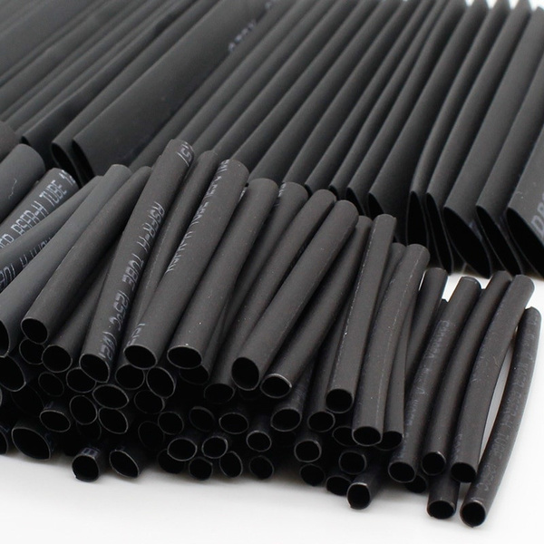 Kit Assortito Da 127 Pezzi Di Guaina Termorestringente Nera Con Colla – Impermeabile