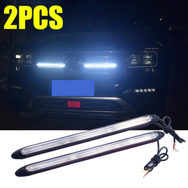 2pcs 12V Sequential Led DRL LED Daytime Running Light for Car Headlight