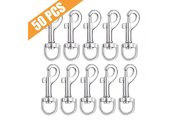 Swivel Snap Hooks, Lucky Goddness 50pcs Wholesale Metal Heavy Duty Eye  Clasp Multipurpose- Best for Spring Pet Buckle, Key Chain for Linking Dog  Leash