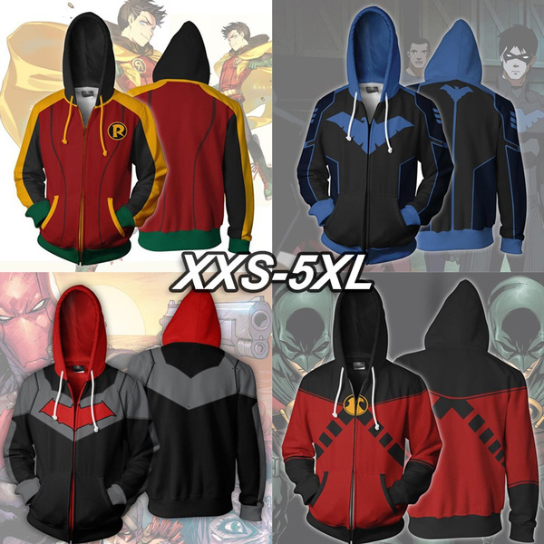 Dc Super Hero Hoodie Robin Nightwing Batman 3D Casual Men and