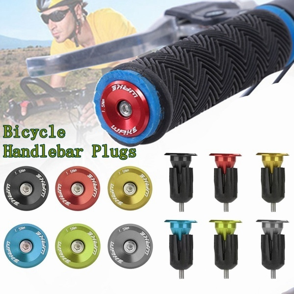 One Par Bke Bcycle Alumnum Handlebar Grps Handle Bar Cap red | eBay