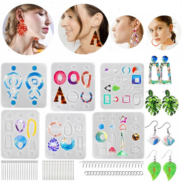 Earrings Resin Molds, Epoxy Resin Jewelry Making Kit, Retro