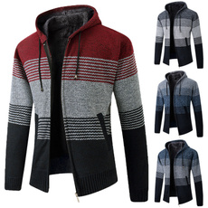knitted, cardigan, hooded, Invierno