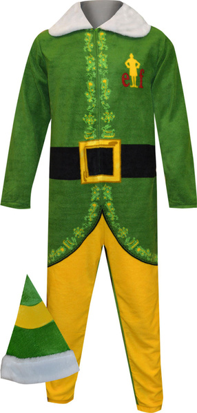 Buddy the Elf Look Like Buddy Onesie Pajama with Hat | Wish