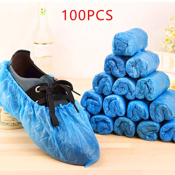 100pcs Anti Slip Waterproof Boot Covers Disposable Shoe Covers