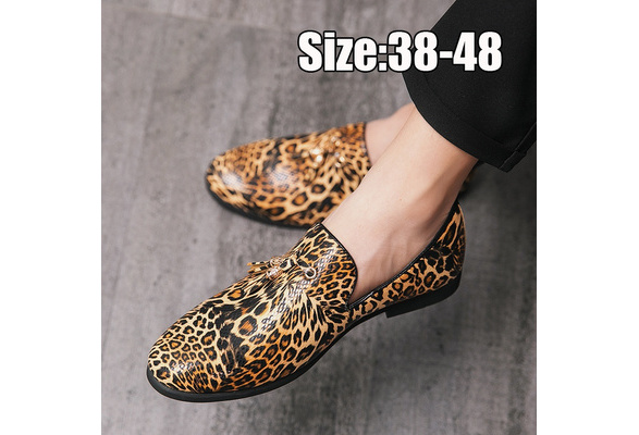 Leopard print sales shoes men