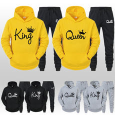 Couple Hoodies, King, Two-Piece Suits, Funny