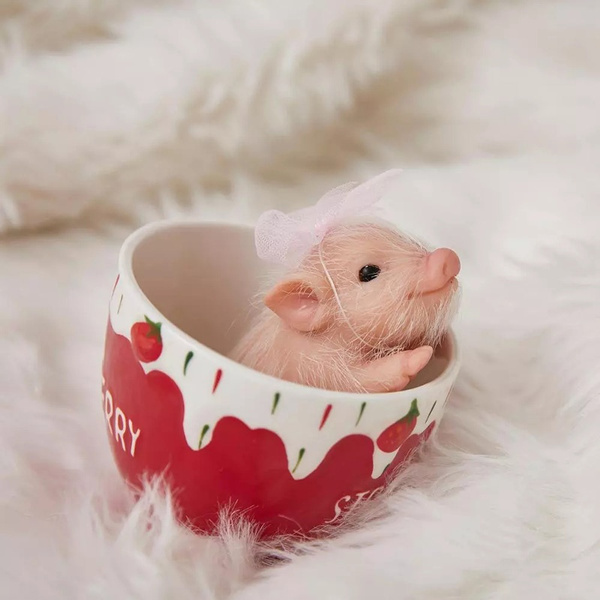 Doll High-Quality Silicone Piglet Toy Cute Vivid Piglet Baby