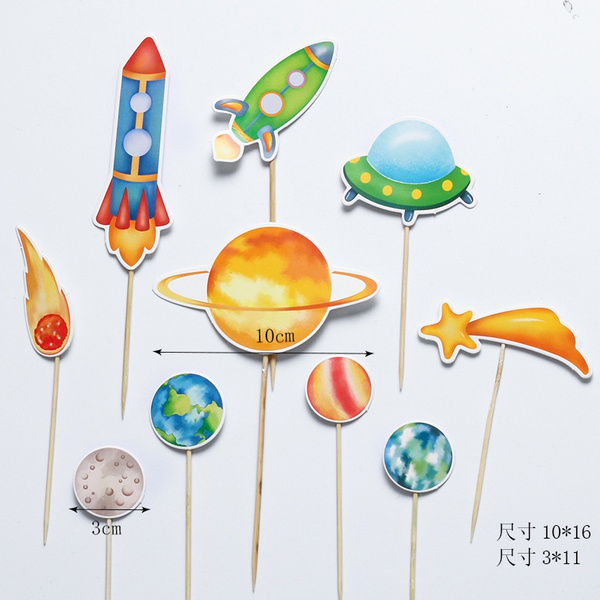 We Have A One Year Old Spaceman Planets Space Rocket Edible Cake Toppers