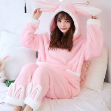 cute, warmnightwear, rabbitpajama, Winter