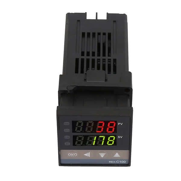 Temperature Controller AC 110V 240V 0℃~1300℃ Alarm REX-C100 Digital LED PID Temperature Controller Thermostat Kit Suitable for Electric Power Chemical Industry Injection Molding Food 