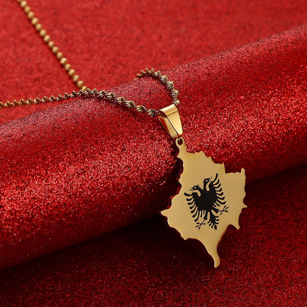 Albanian Double Eagle Personalized Necklace - Herzschmuck