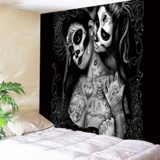 Home & Kitchen, art, mandalatapestry, skull
