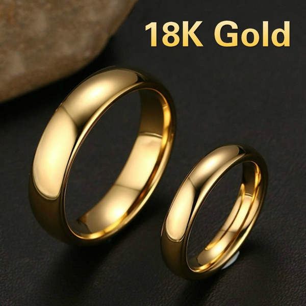 Fashion Stainless Steel Couple Ring Smooth Jewelry Classic Simple Gold  Color Wedding Engagement Rings for Women Men Lovers Gift (Color : A, Size :  10) : Amazon.ca: Clothing, Shoes & Accessories