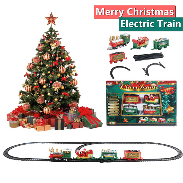 christmas tree electric train