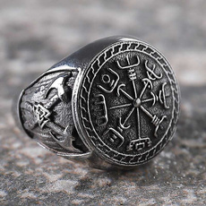 viking, Motorcycle, compassring, Silver Ring