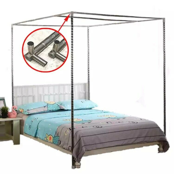 Corner Bed Metal Stainless Steel Frame, Corner Bed King Size