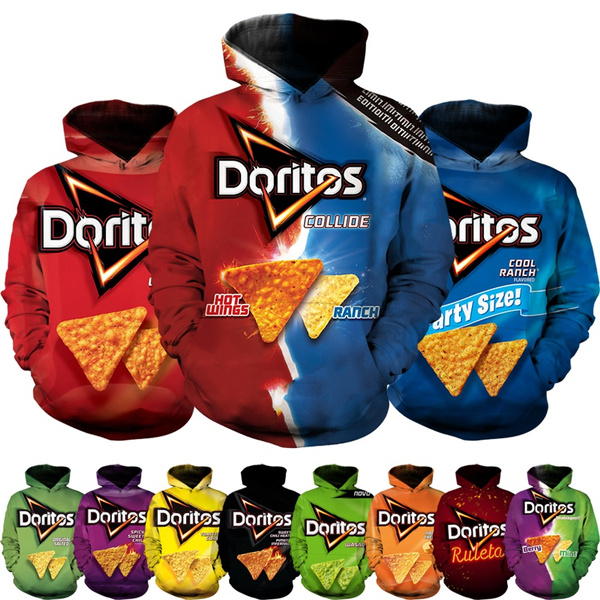 Fashion Food Potato Chips 3D Printing Hoodie Unisex Casual