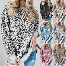 roupas femininas, Plus Size, leopard print, Fashion Hoodies