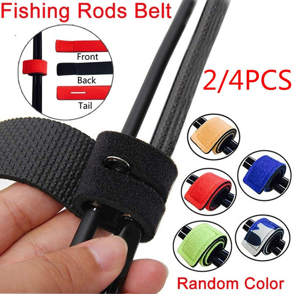 Fishing rod tie strap belt tackle elastic wrap band pole holder accessories E4H 