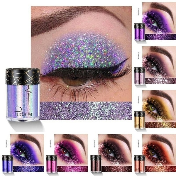 Acquista Pudaier Holographic Glitter Shimmer Sirena Ombretto Evidenziatore  Viso Festival Glitters Corpo