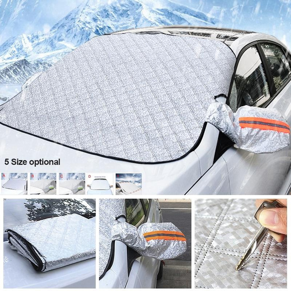 Car Windshield Snow Cover, Car Windshield Cover for Ice and Snow Protection  for Cars and Compact SUVs Wiper Mirror Protector Windproof Cover for Snow,  Ice, UV and Frost ( 5 Size optional )