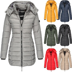 padded, Fashion, Winter, Long Coat