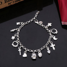 Sterling, wristbandbracelet, Moda, Pearl Bracelet