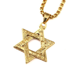 Steel, goldplated, goldpendant, Star