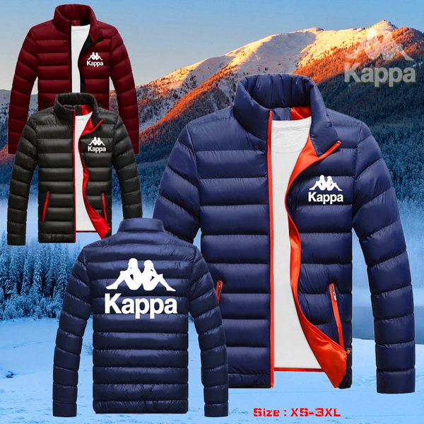 Kappa Brand Sportwear Fashion Men's Jackets Long Sleeve Packable Plain Stripe Ultra Lightweight Warm Down Puffa Jacket Padded Parka Coat ( Lover Coat) |