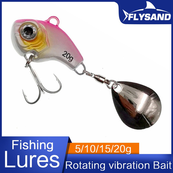 Metal Mini VIB With Spoon Fishing Lure 5/10/15/20G Fish Hooks Fishing Tackle  Pin Crankbait Vibration Spinner Sinking Bait Lure