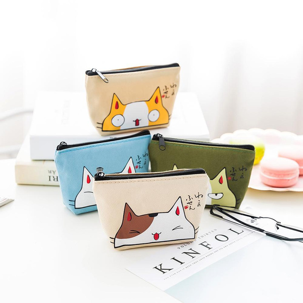 Cat Coin Purses Women Wallets Small Cute Cartoon Animal Card