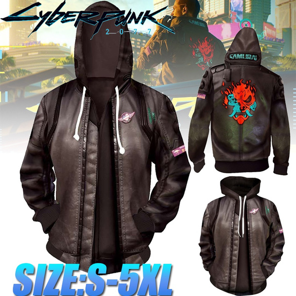 Cyber Punk 2077 Samurai Ninja 3D Sweat à capuche Sweatshirts Zipper Manteau Veste Costumes