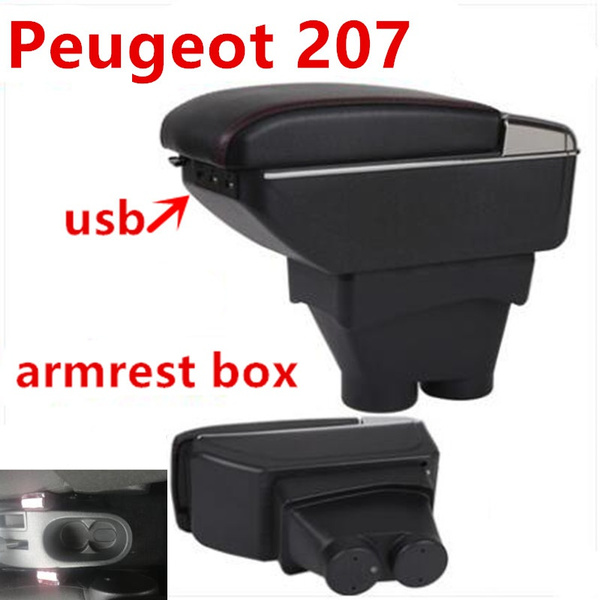 For Peugeot 207 Armrest Box Peugeot 207 Universal Car Central Armrest  Storage Box