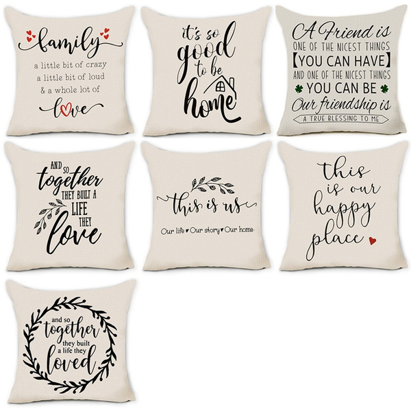 Decor Pillowcases Case Cushion Throw Cover For Family Friends