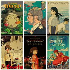 cartoonposter, dormitorywallpaper, miyazaki, Waterproof