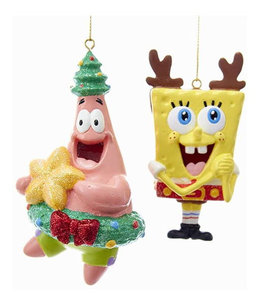 SpongeBob Squarepants SpongeBob and Patrick Ornaments, 2 Assorted | Wish