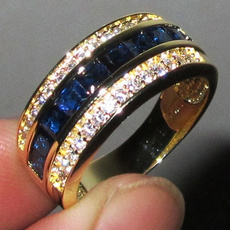 Blues, yellow gold, gold, Blue Sapphire