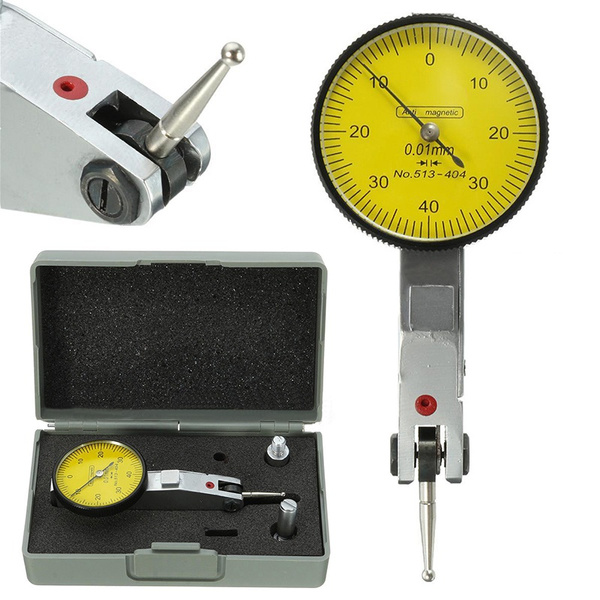 Dial Gauge Test Indicator Precision Metric with Dovetail Rails 0-40-0 0.01mm 