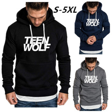 hoodiesformen, Plus Size, Sleeve, letter print