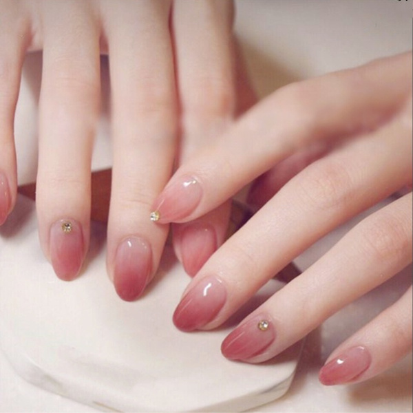 Short-Length Artificial Nails Not Easy to Break and Chip Fake Nails Safe for Pregnant Woman to Use, Size: Glue Models