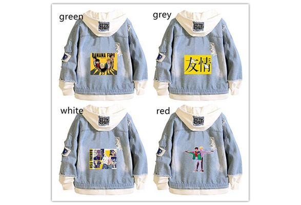 Banana Fish Demin Jacket Anime Jeans Hoodies Ash Lynx Women Sweatshirt  Harajuku Boys Streetwear Cartoon Couple Clothes | Wish