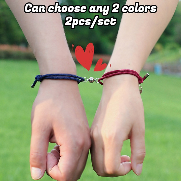 Couple hand magnetic bracelet set(2 bracelets) – KIWI BLOSSOM